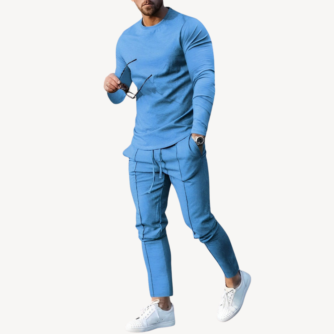 Mens Casual Long Sleeve Tracksuit Set For Men Versatile Everyday Style With Comfort