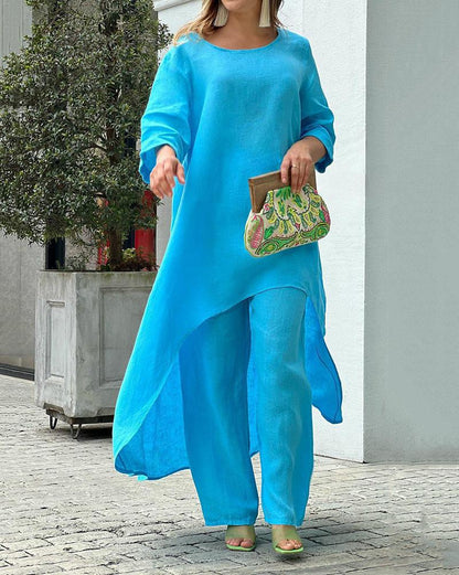 Beatrix | Elegant Two-Piece Tunic and Pants Set for Women