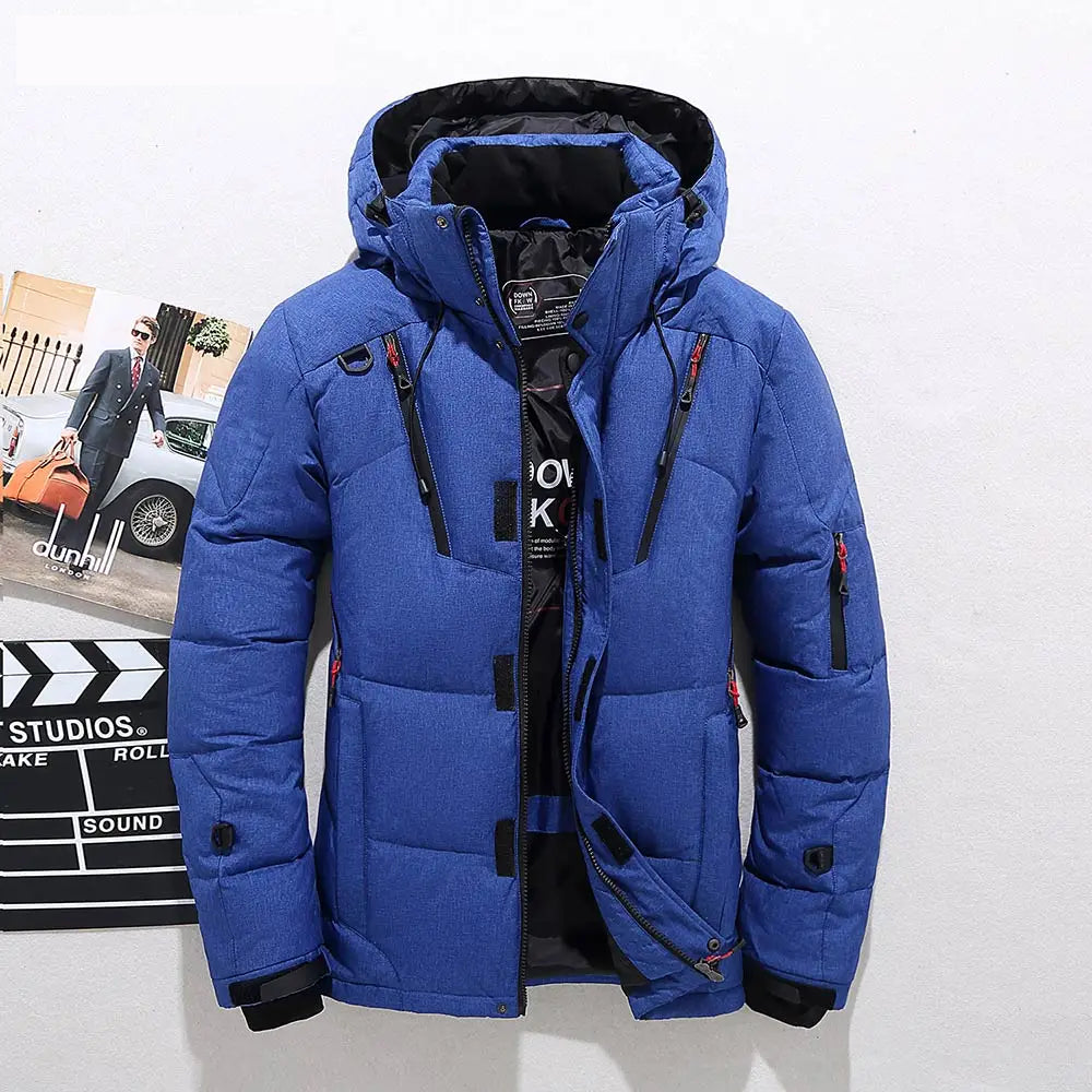 Isaiah Puffer Jacket For Men With Detachable Hood And Storm Flap Winter Outerwear TrendAura