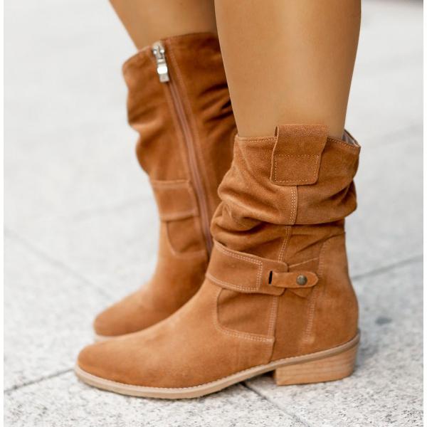 Elegant Ankle Boots with Zipper Closure - TrendAura