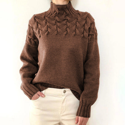 Milly Knitted Turtleneck Sweater For Women Warm Cozy Durable Soft Yarn Winter Fashion Essential For Stylish Everyday
