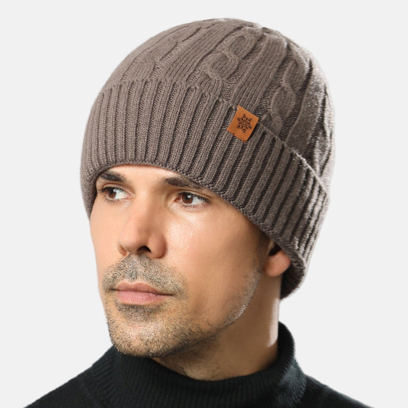TrendAura Mens Beanie Hat Knit Winter Cap Warm Thick Skullcap Casual Outdoor Wear Navy Blue Ribbed Knit