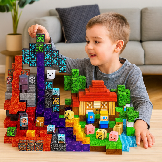 Magnetic building block set for children - TrendAura