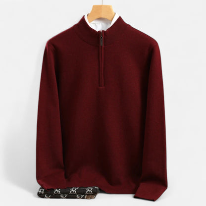 Ancient World | Men's Half-Zip Merino Wool Premium Sweater
