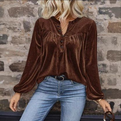 Women's velvet blouse