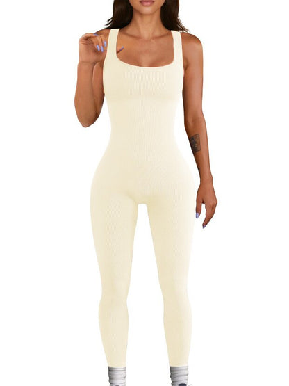 Seamless ribbed jumpsuit