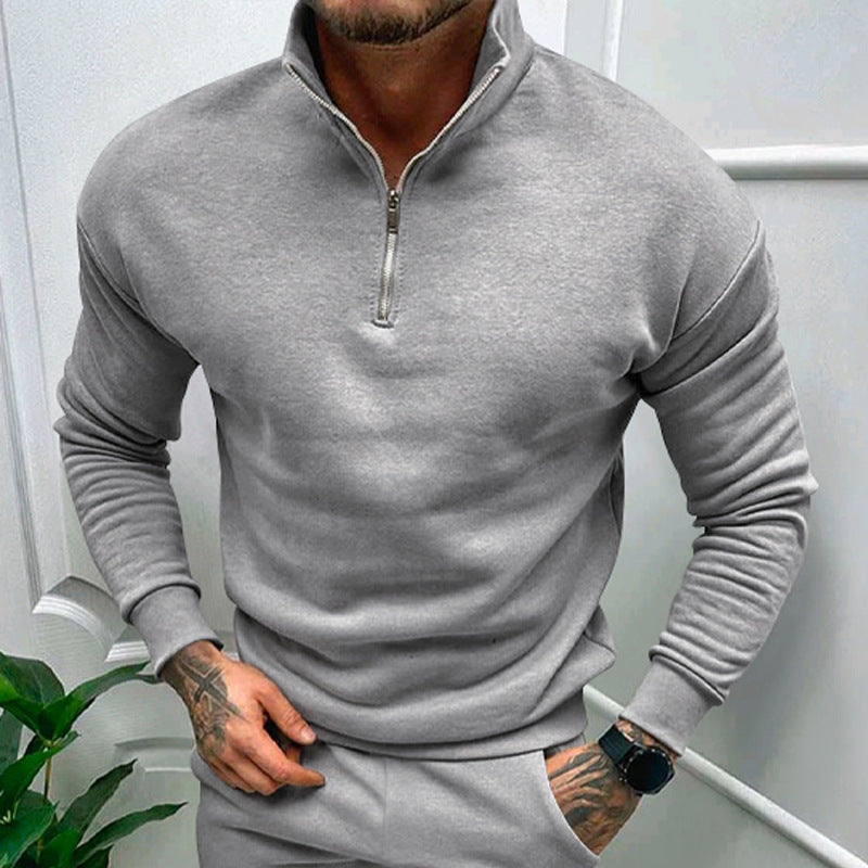 Men's Half Zip Sweater Stand Collar For All Day Comfort And Versatile Sporty Elegant Style