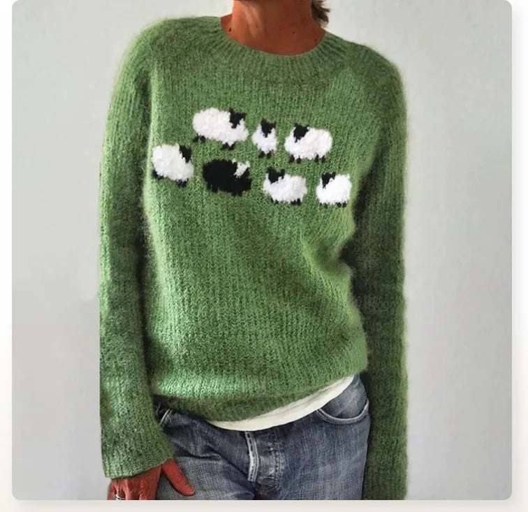 Lourdes Nordic Patterned Sweater For Women Warmth Relaxed Silhouette Refined Style