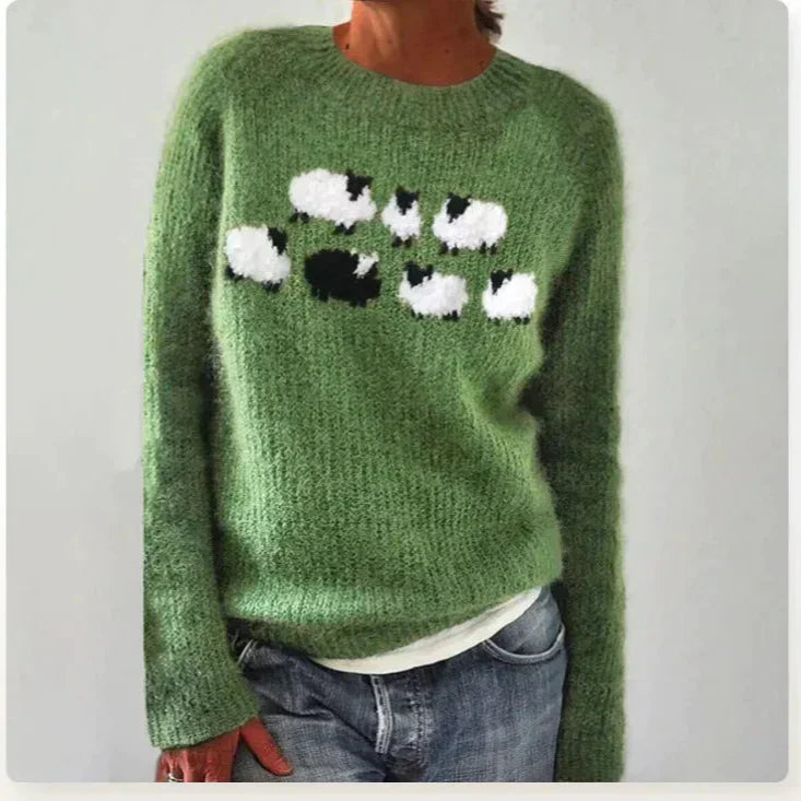 Women's Knit Sweater with Soft Texture and Versatile Style
