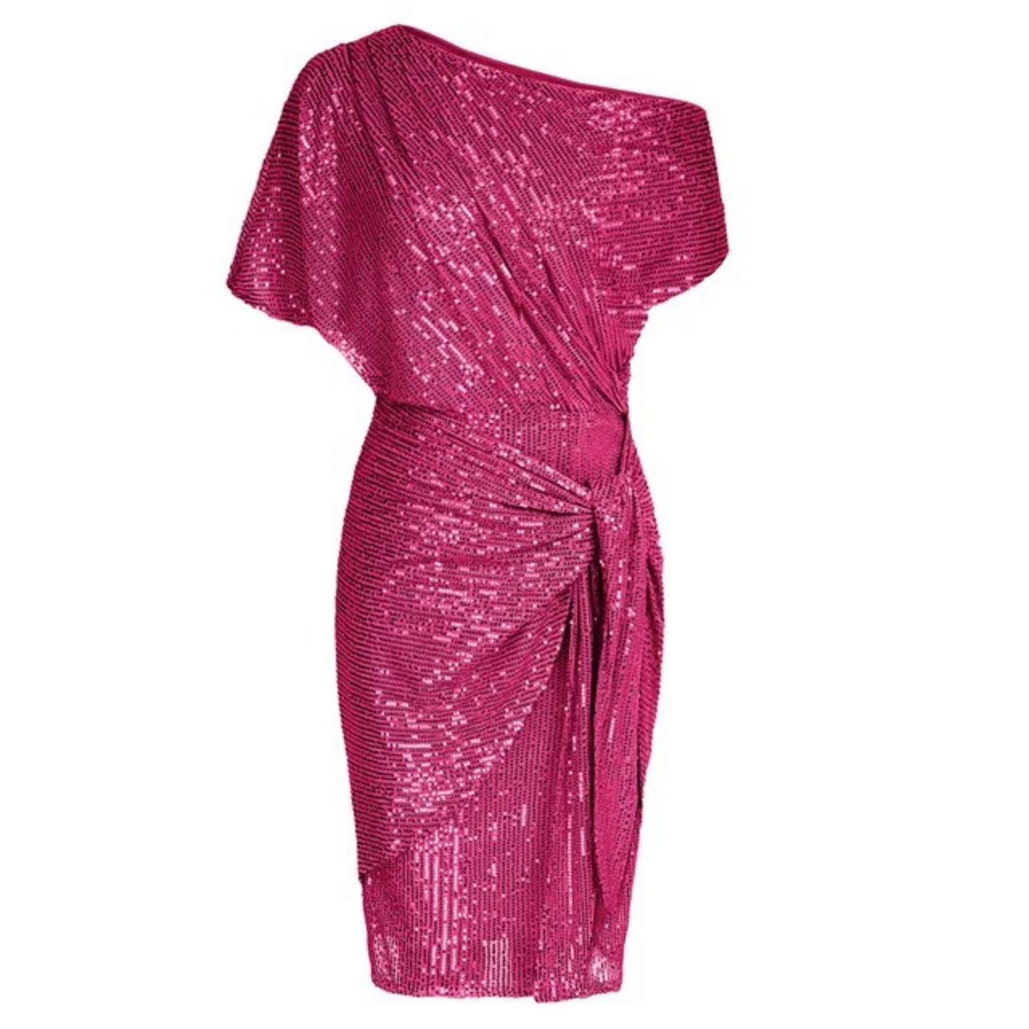 Leonie Elegant Evening Dress With Sparkling Sequin Details For Women Flattering Midi Cut