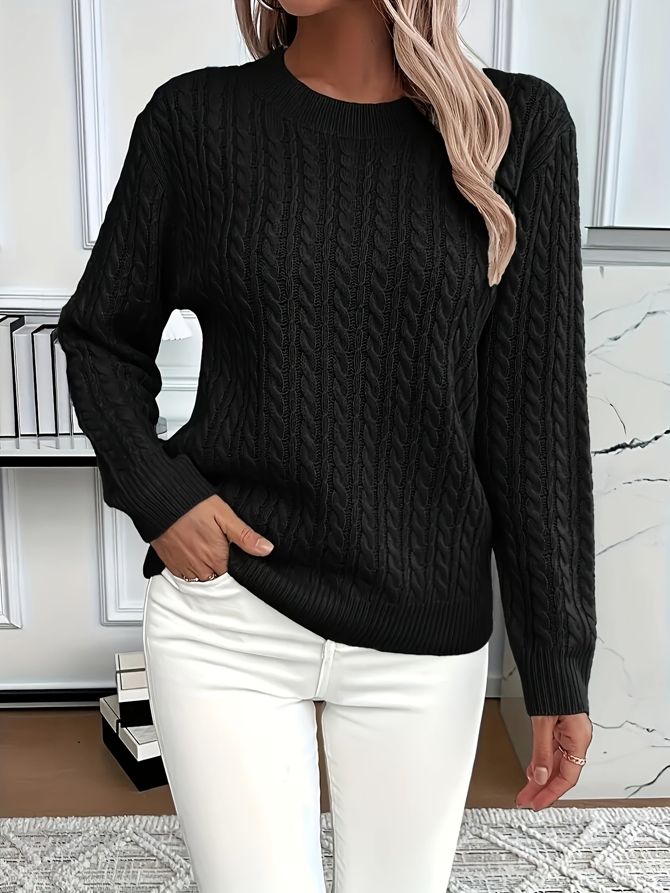Twisted knit sweater women – Soft & elegant mid-season