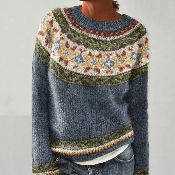 Women's Cozy Knit Sweater with Soft Texture and Versatile Design