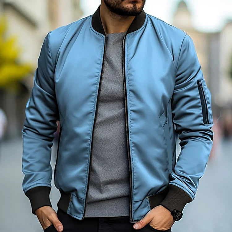 Spencer Mens Everyday Casual Bomber Jacket TrendAura Lightweight Modern Outerwear Essentials