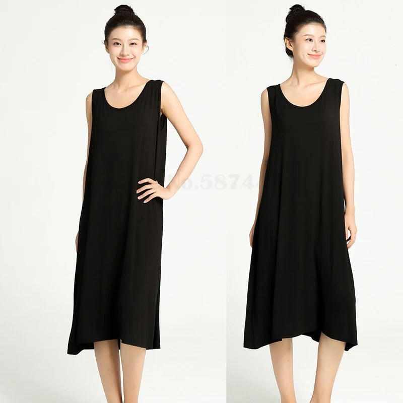 Magdalena Elegant Sleeveless Dress For Women With Flowing Loose Fit Ideal For Everyday Beachwear