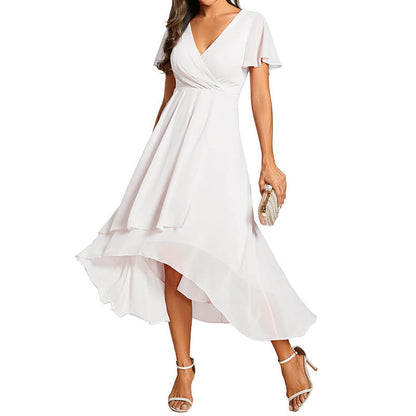 Morgan Silk Chiffon Dress Airy Silhouette For Weddings And Evening Events TrendAura