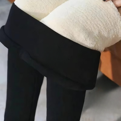 Women's Sherpa Fleece Lined Thermal Leggings With Tummy Control For Winter Running And Cold Weather