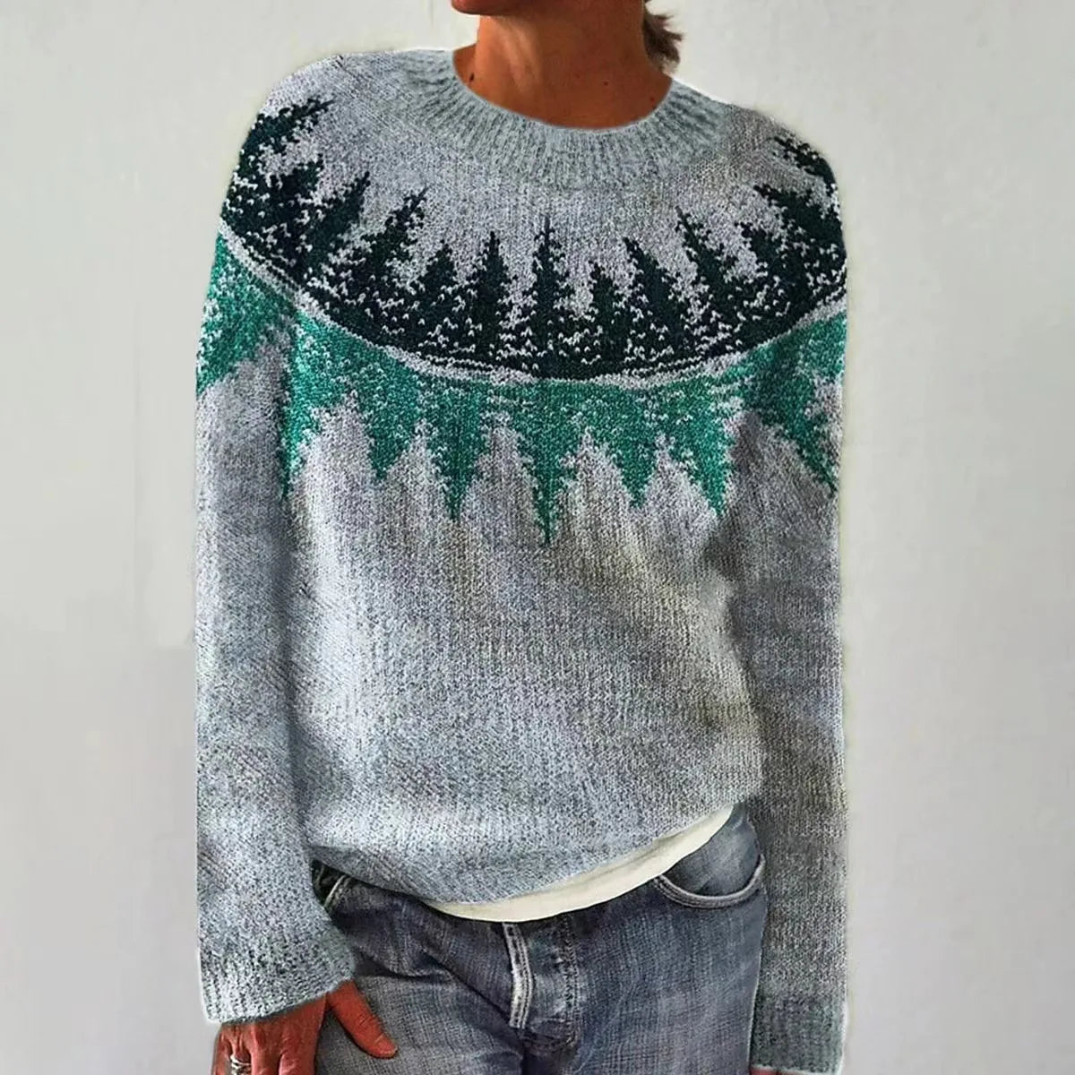 Women's Cozy Knit Sweater with Soft Texture and Versatile Design