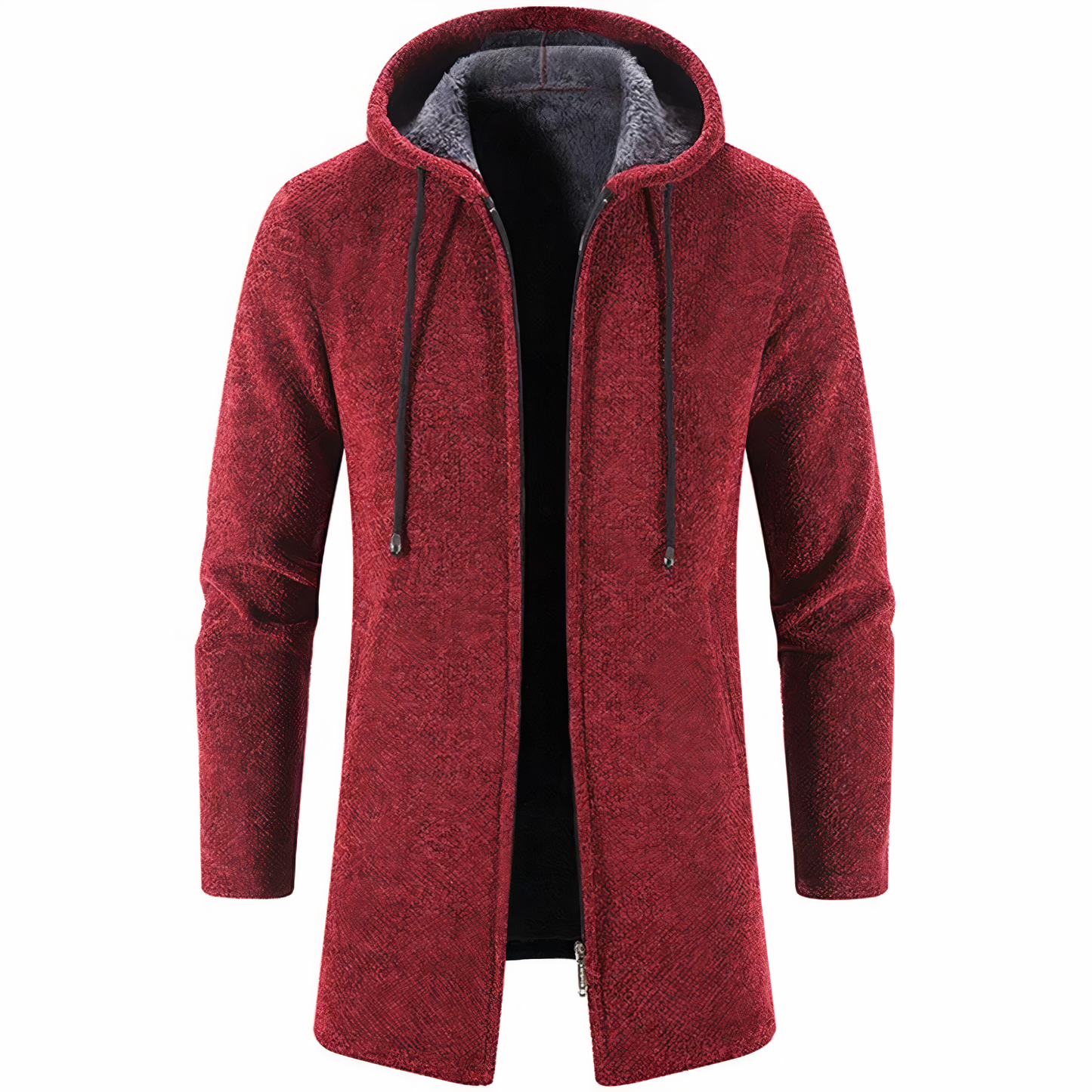 Khalil Long Hooded Jacket for Men Urban Style All Day Warmth Adjustable Hood Daily Comfort