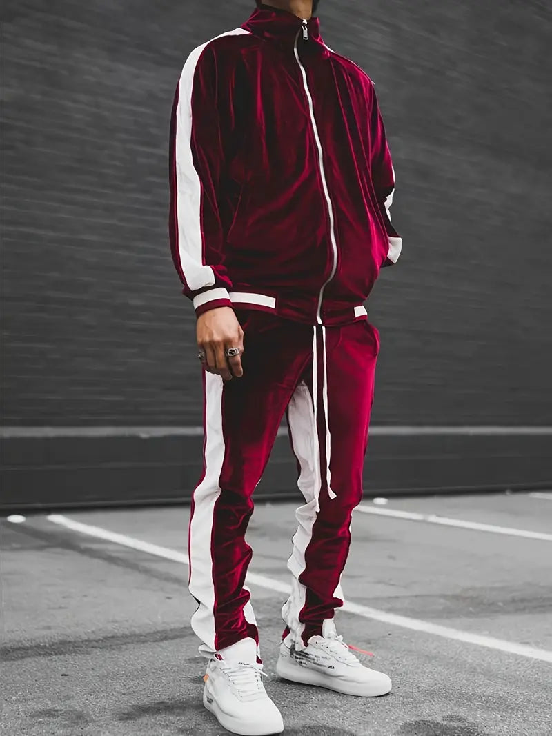 Max Classic Men's Tracksuit With Zipper Premium Comfort For Leisure And Light Sports