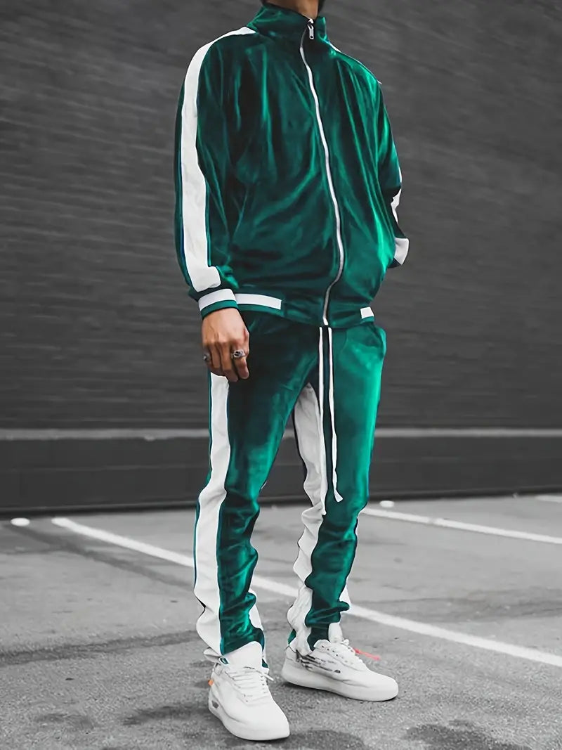 Max Classic Men's Tracksuit With Zipper Premium Comfort For Leisure And Light Sports