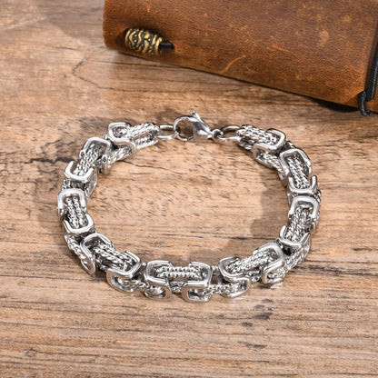 Mens Thick Bracelet With Bold Woven Texture For Timeless Style And Everyday Wear