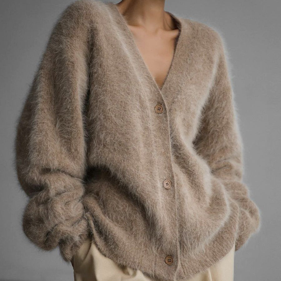 Elena - Women's sweater made of soft warm mohair oversized fashionable elegant