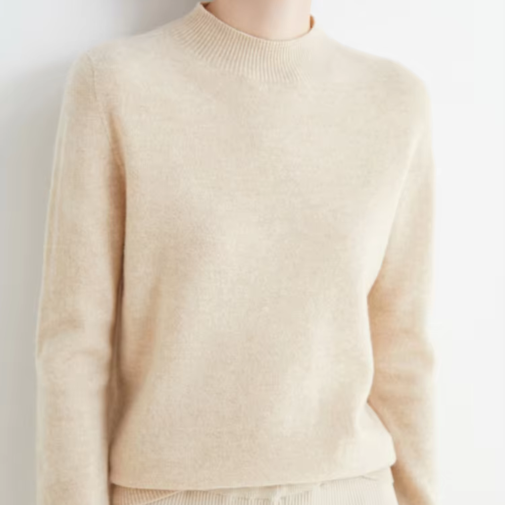 Sophie Women 100 Percent Natural Wool Turtleneck Sweater Soft Chic Warmth For Cold Weather