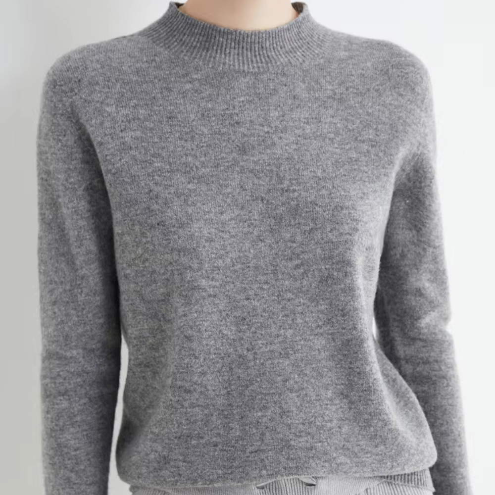 Sophie Women 100 Percent Natural Wool Turtleneck Sweater Soft Chic Warmth For Cold Weather