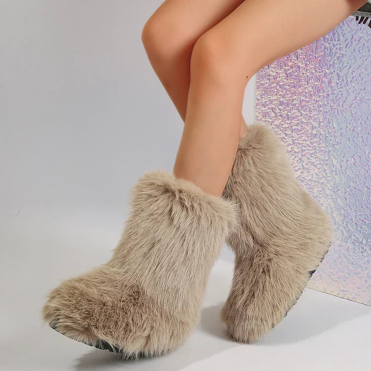 Velmora | Women’s Warm Ankle Slip-On Boots