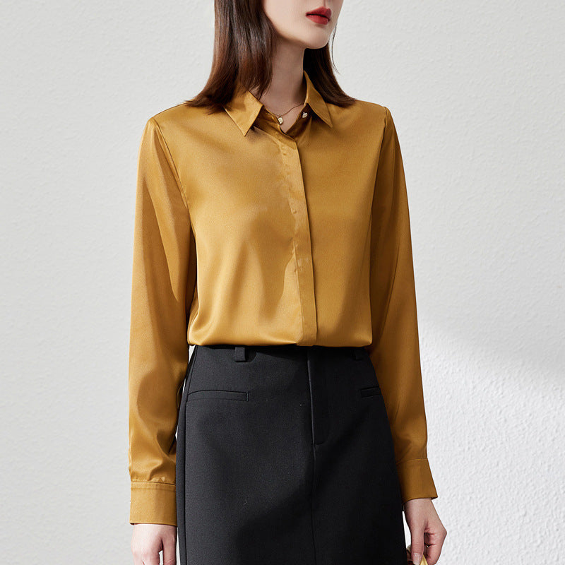 Elegant satin top for women with versatile style