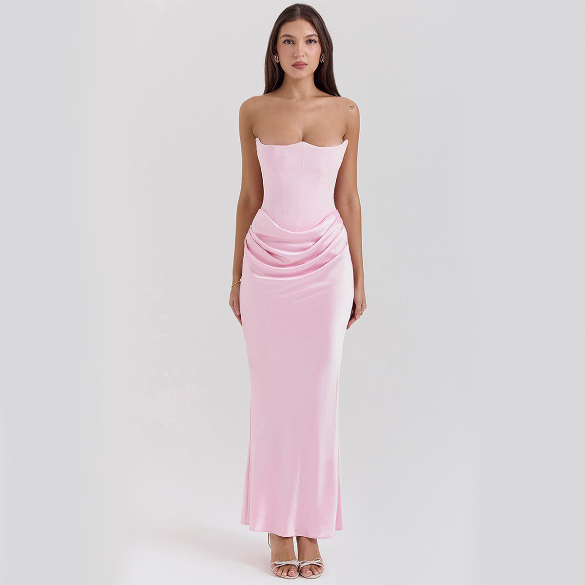 Charlotte | Draped Evening Dress – Bustier Cut and Refined Style
