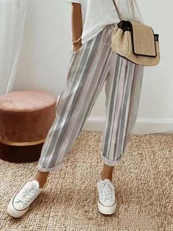 Multicolor Printed Casual Pants Kelly For Women Vibrant All Day Comfort And Style