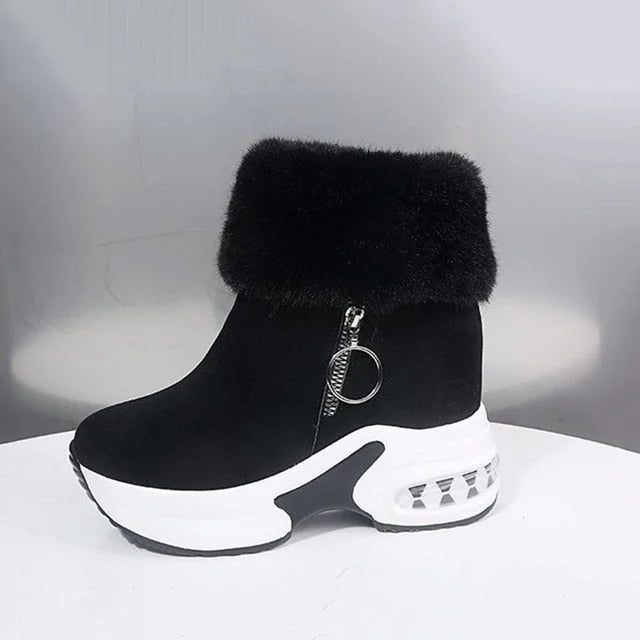 FROZA | Women’s Plush Lace-Up Snow Boots