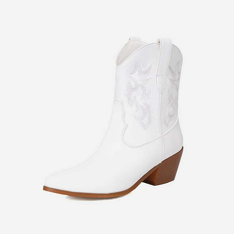 Velmora™ | Western Cowboy Ankle Boots for Women