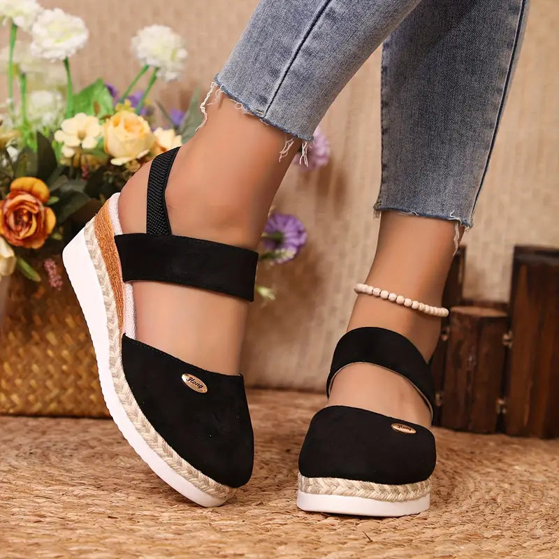 Women's Platform Sandals with Adjustable Straps and Supportive Sole