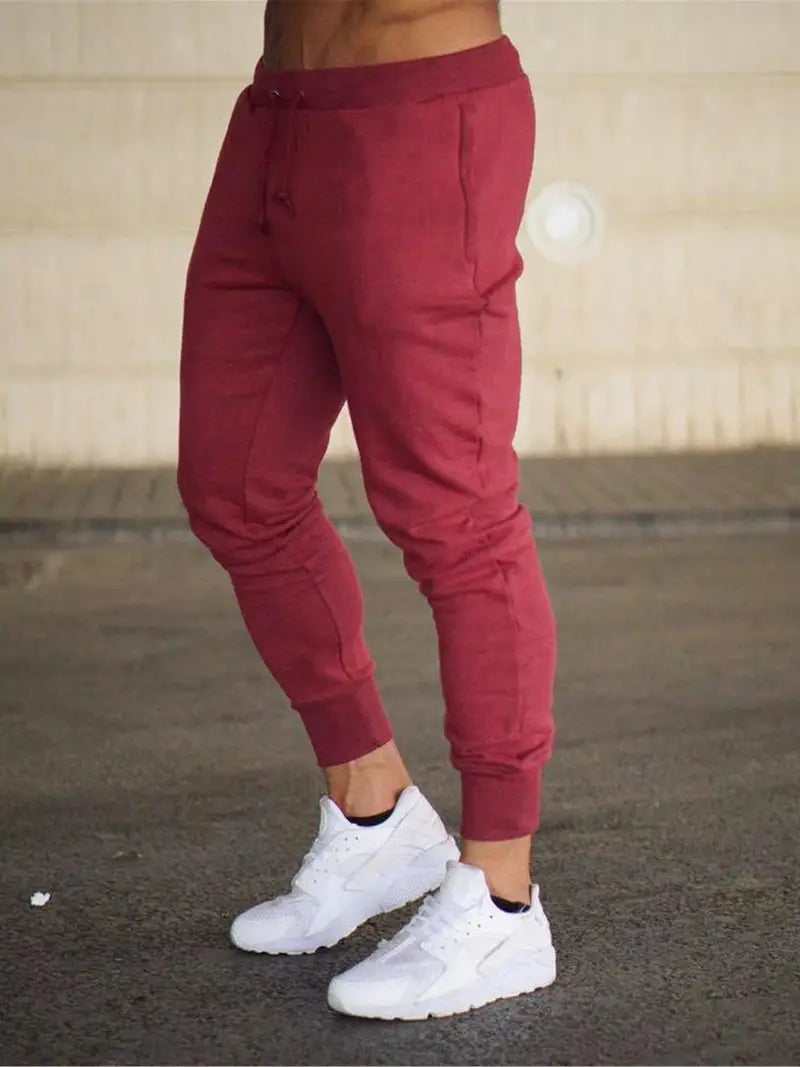 TrendAura John Men Casual Drawstring Elastic Waist Jogger Pants For Lounge Workout Daily Wear