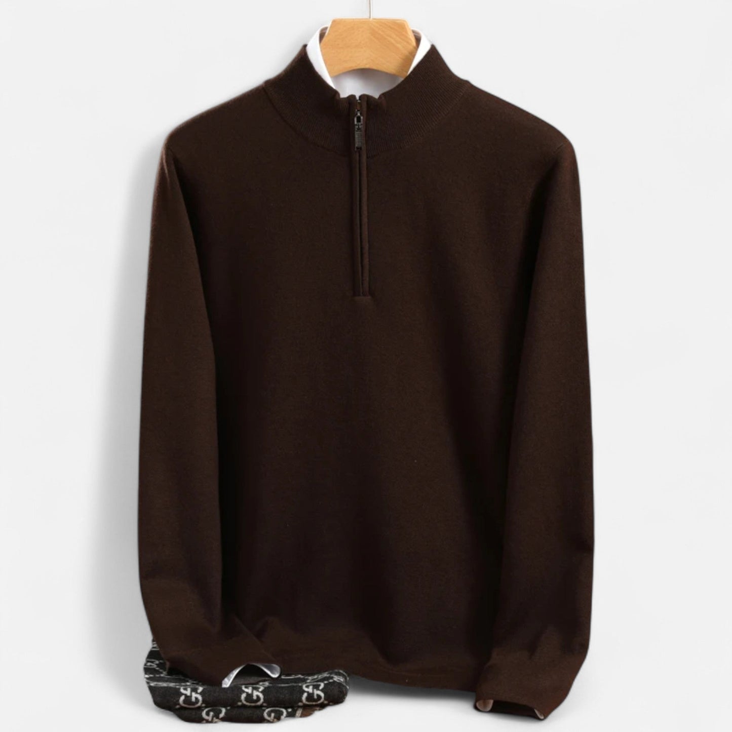 Ancient World | Men's Half-Zip Merino Wool Premium Sweater