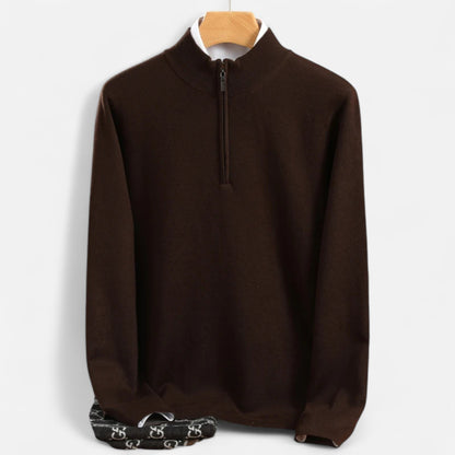 Ancient World | Men's Half-Zip Merino Wool Premium Sweater