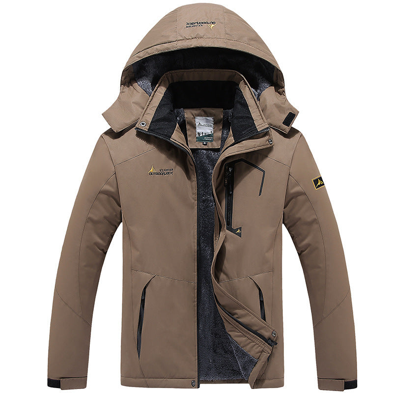 Mens Waterproof Hooded Jacket Regular Fit Wind Resistant With Zip Pockets Nordisk Flair