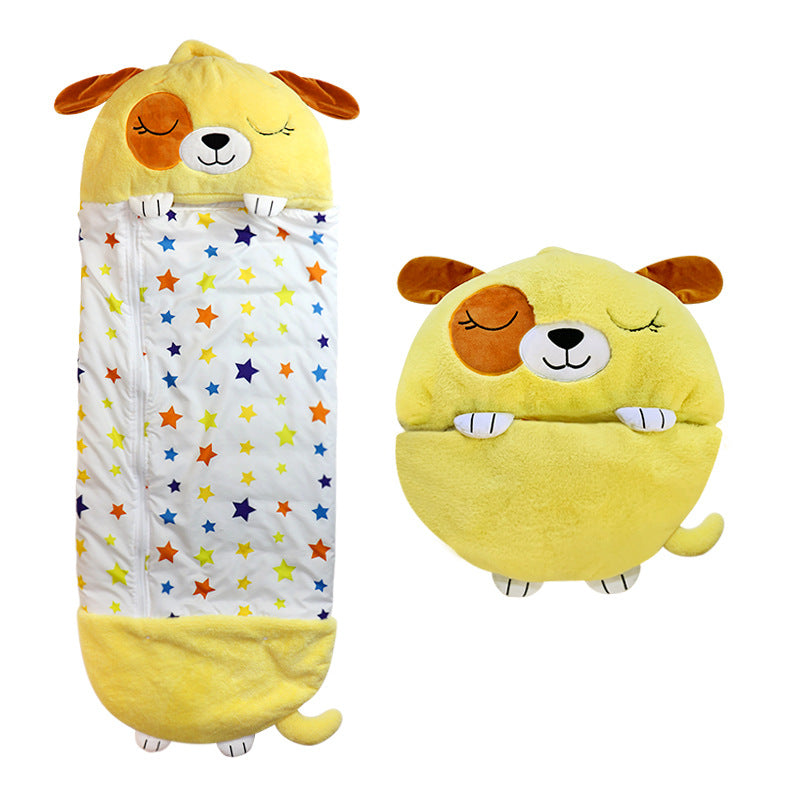 Plush Sleeping Bag for Kids Cuddle Cushion Bedtime Buddy Doubles as Cozy Comfort