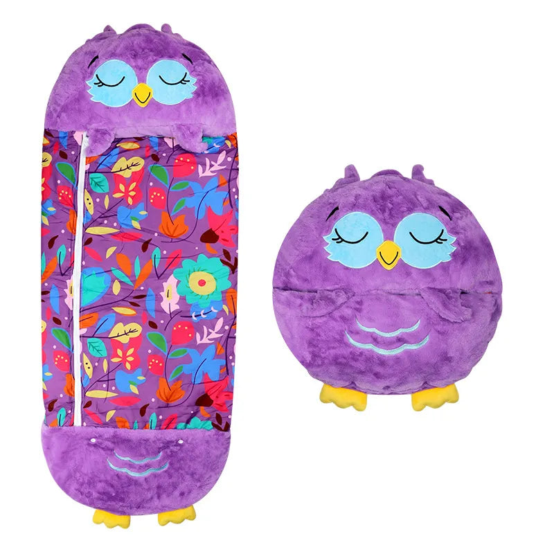 Plush Sleeping Bag for Kids Cuddle Cushion Bedtime Buddy Doubles as Cozy Comfort
