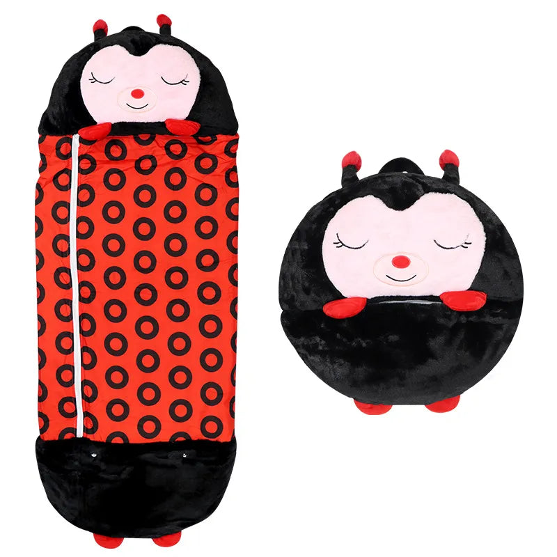 Plush Sleeping Bag for Kids Cuddle Cushion Bedtime Buddy Doubles as Cozy Comfort