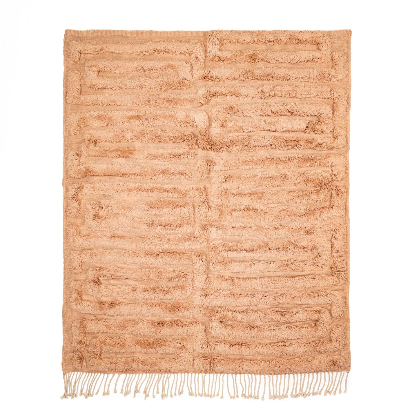 Coral Delight - Luxury Shag Moroccan Rug - TrendAura
