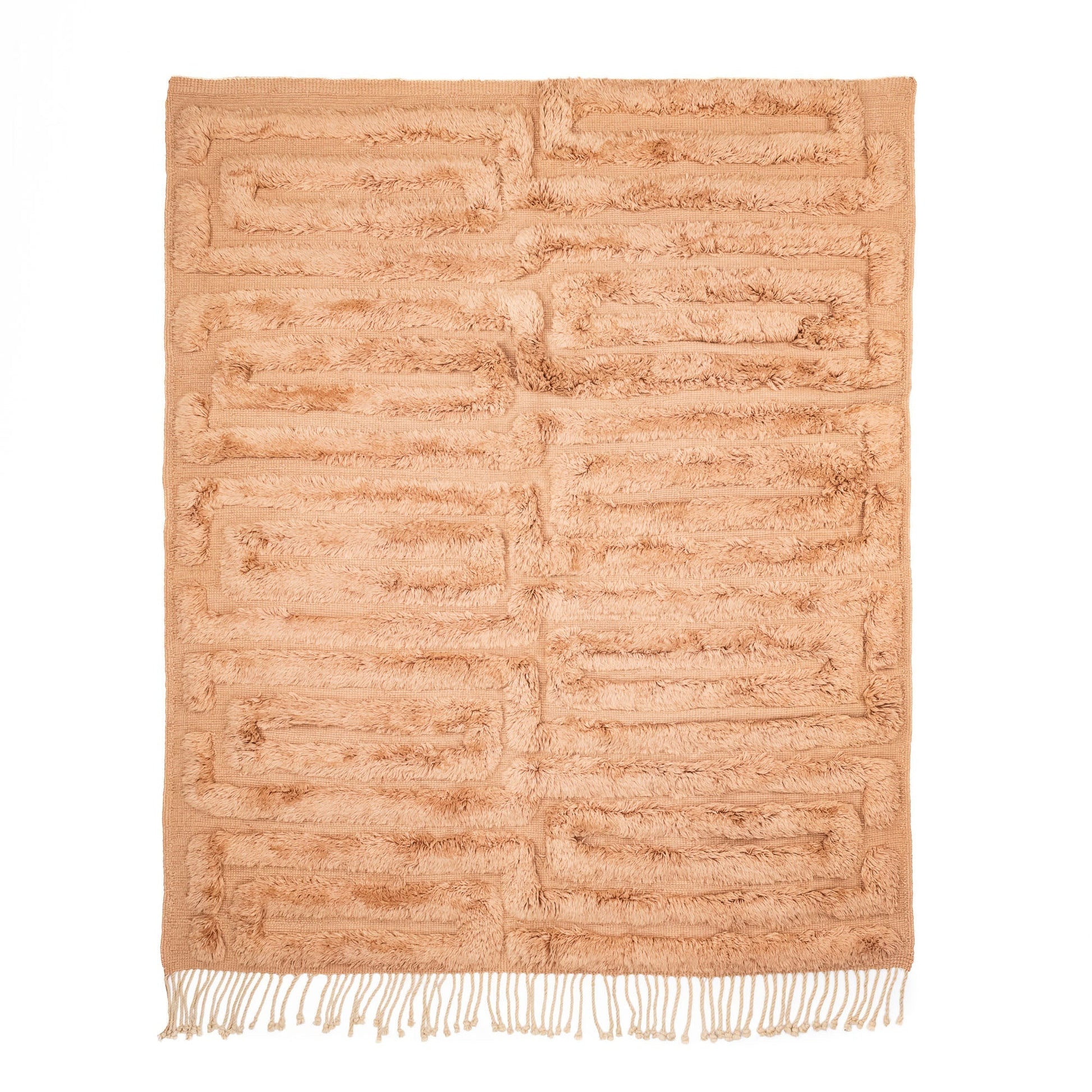 Coral Delight - Luxury Shag Moroccan Rug - TrendAura