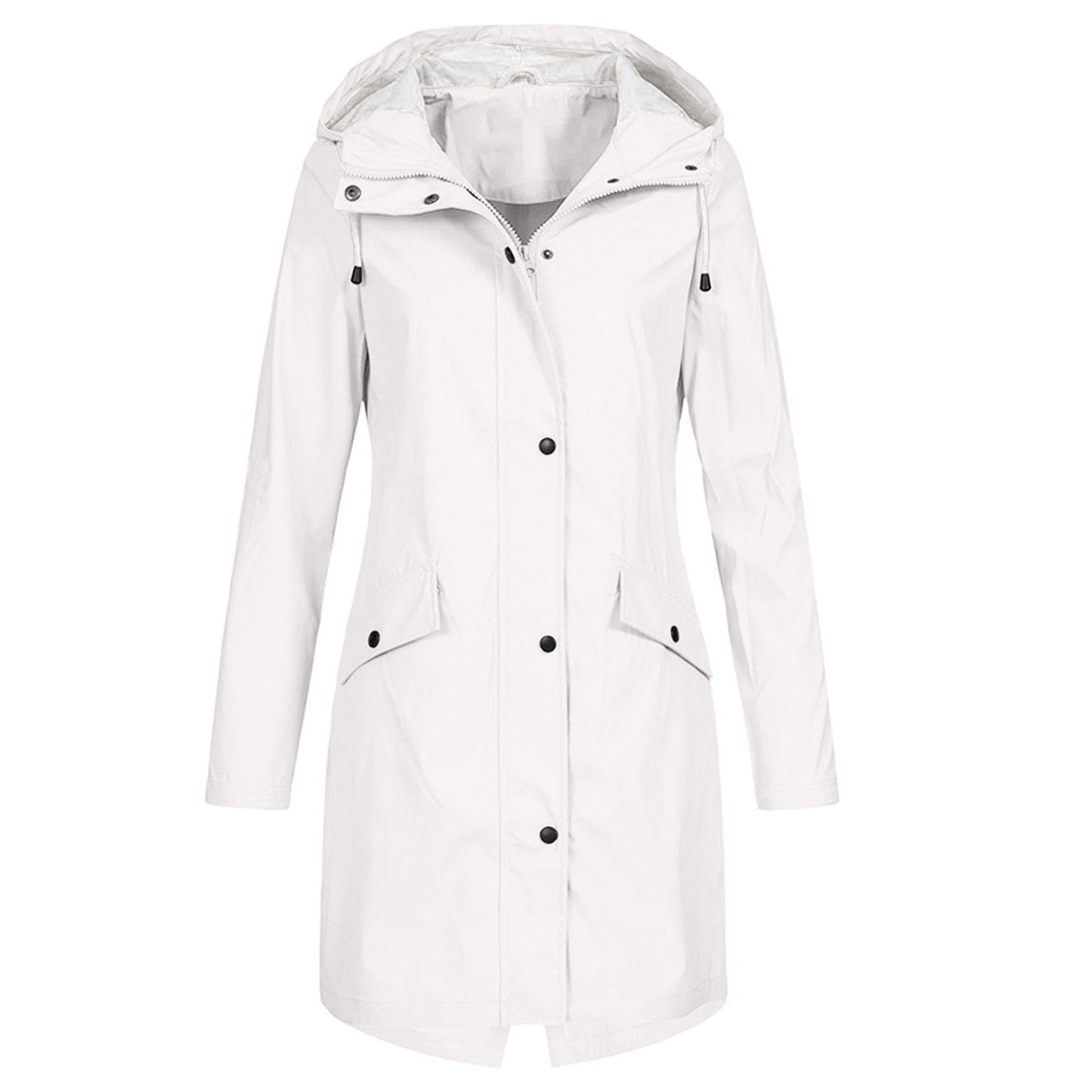 Kaly Womens Mid Season Hooded Jacket For Rainy Days With Elegant Comfort And Daily Protection