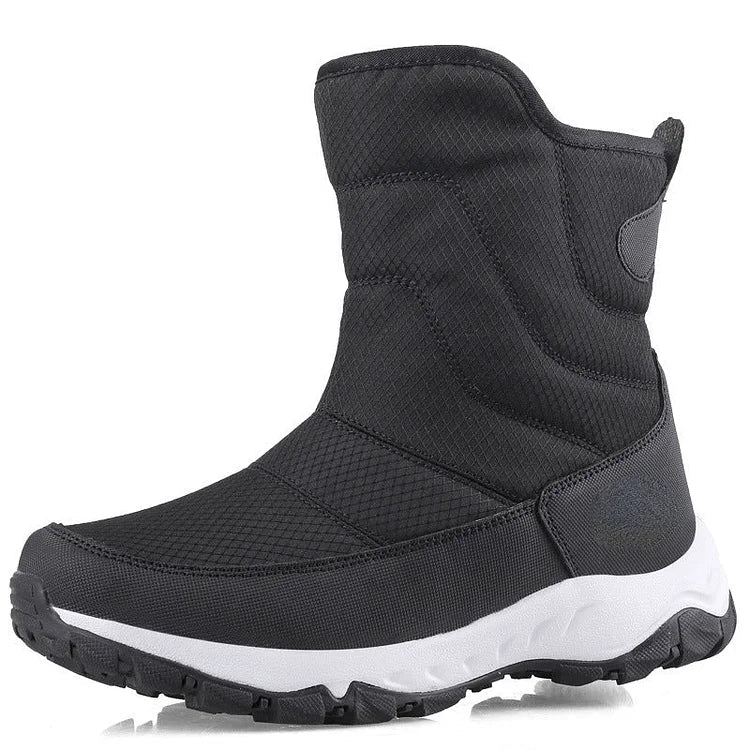 NORDEN Mens Waterproof Boots Warm Plush Lining Durable Rubber Sole Winter Ready For Men