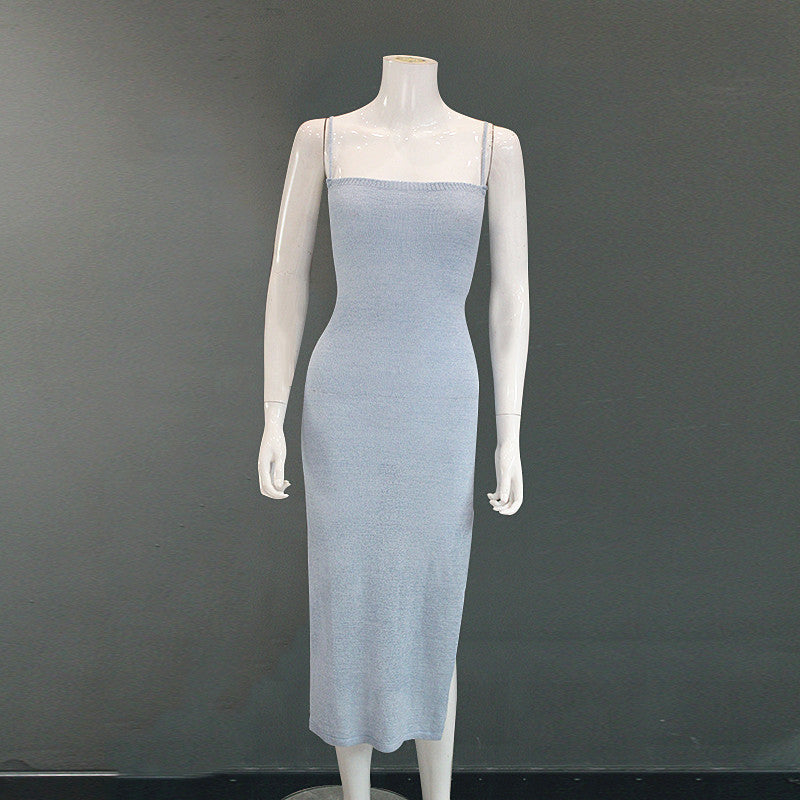 Women's Bodycon Knit Dress Sleeveless – Elegant Midi Summer Dress for Modern Streetwear and Leisure