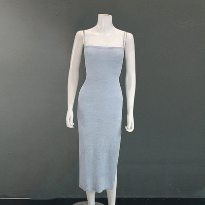 Women's Bodycon Knit Dress Sleeveless – Elegant Midi Summer Dress for Modern Streetwear and Leisure