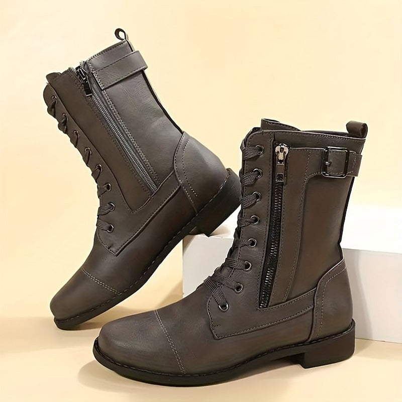 Winona | Lace-Up Military Style Boots for Women