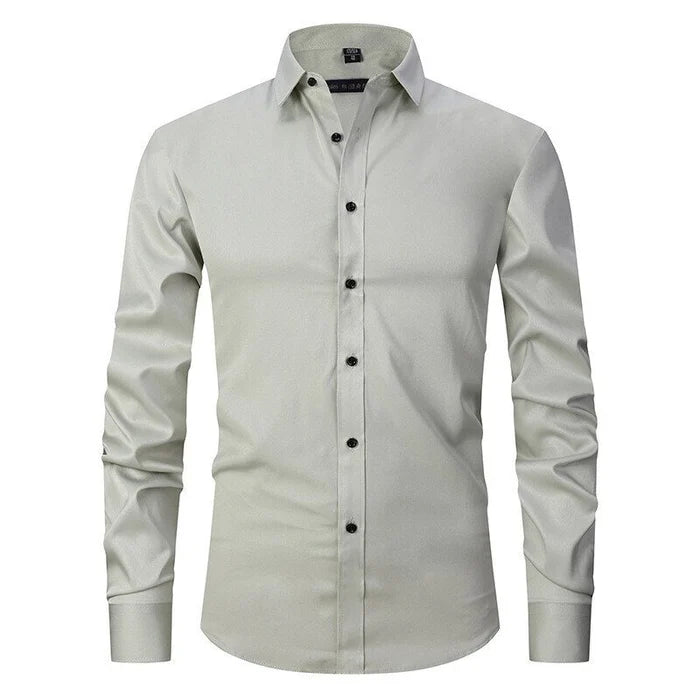 Flex Mens Slim Fit Dress Shirt Long Sleeve Wrinkle Free All Day Comfort For Busy Professionals